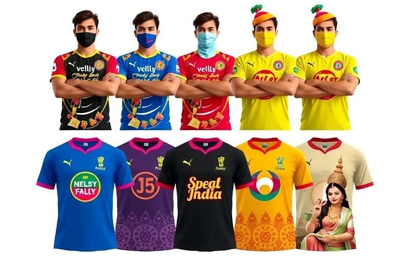 Volley Conquerors India showing regional variations with different festival-themed jerseys from across India
